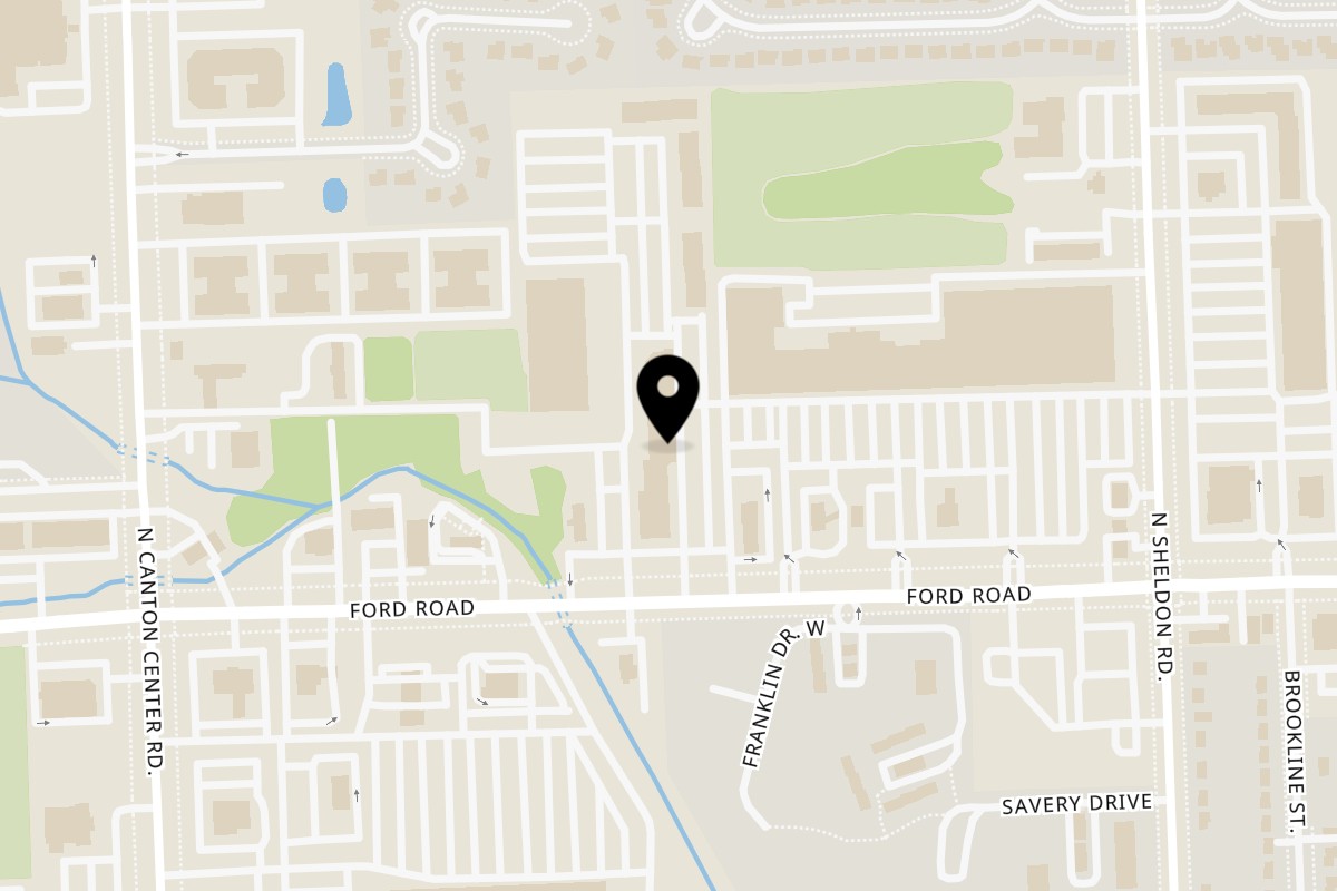 Map showing the location of Veg-O-Rama on 44930 Ford Rd in Canton